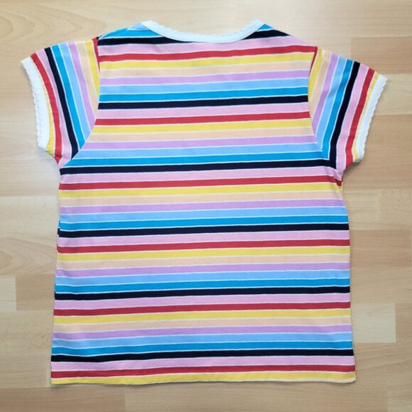 Picket and Post Colorful Striped Short Sleeve Top | Size: Medium - Picture 9 of 13